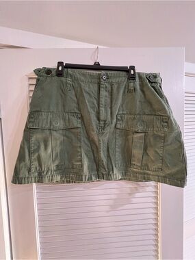 Universal Thread Olive Green Utility Mini Skirt